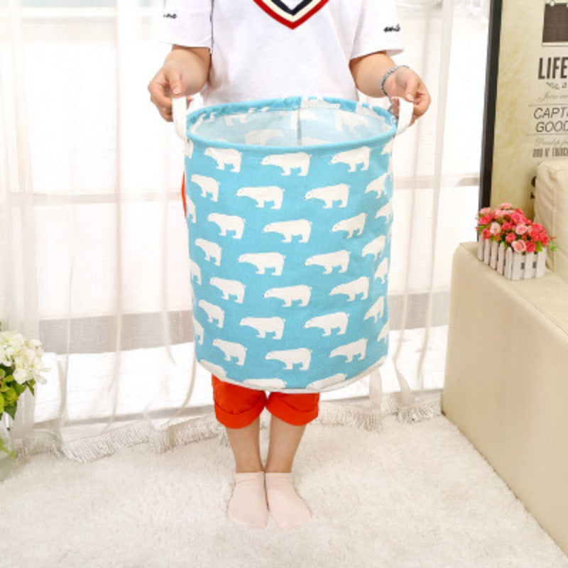 Wholesale Cotton and Linen Large Capacity Foldable Storage Baskets